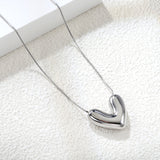 25*22mm heart pendant necklace 40+5cm