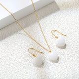 12.6*12.6mm Heart White Natural Stone Set