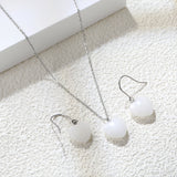 12.6*12.6mm Heart White Natural Stone Set