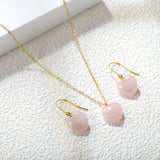 12.6*12.6mm Heart Pink Natural Stone Set