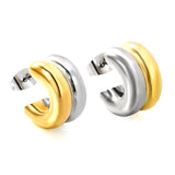 Double C-shaped Earrings 9*15.4mm