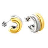 Double C-shaped Earrings 9*15.4mm