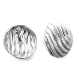 Oval Stripe Earrings 27.5*33.3mm