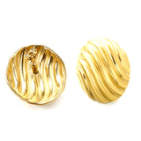 Oval Stripe Earrings 27.5*33.3mm