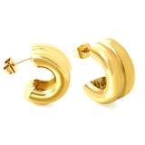 Double C-shaped Earrings 9*15.4mm