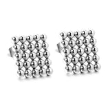 Square Steel Bead Earrings 15*15mm