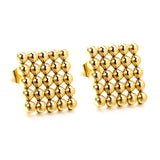 Square Steel Bead Earrings 15*15mm