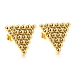 Triangle Steel Bead Earrings 17.8*15.7mm