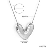 25*22mm heart pendant necklace 40+5cm