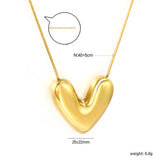 25*22mm heart pendant necklace 40+5cm