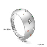 Exaggerated Mixed Color Diamond Design Ring