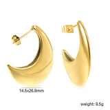 Little Fat Moon Earrings 24.5*26.8mm