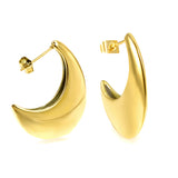 Little Fat Moon Earrings 24.5*26.8mm