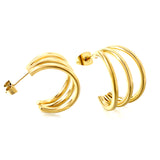 3-Layer C-ring Earrings 2.0*20mm