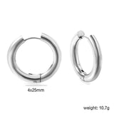 4x25mm Circle Earrings