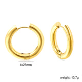 4x25mm Circle Earrings