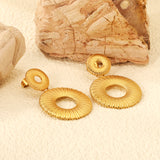 12.7mm Textured Small Cutout Hoop + 25.5mm Textured Large Cutout Hoop Stud Earrings