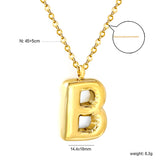 A~Z Bubble Letter Pendant Necklace 45+5cm