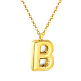 A~Z Bubble Letter Pendant Necklace 45+5cm