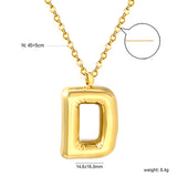 A~Z Bubble Letter Pendant Necklace 45+5cm