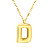 A~Z Bubble Letter Pendant Necklace 45+5cm