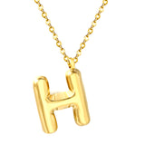 A~Z Bubble Letter Pendant Necklace 45+5cm