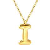 A~Z Bubble Letter Pendant Necklace 45+5cm