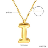 A~Z Bubble Letter Pendant Necklace 45+5cm