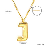 A~Z Bubble Letter Pendant Necklace 45+5cm