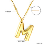 A~Z Bubble Letter Pendant Necklace 45+5cm