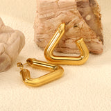 Hollow opening triangle color earrings 7*37.3*35mm