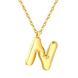 A~Z Bubble Letter Pendant Necklace 45+5cm