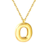 A~Z Bubble Letter Pendant Necklace 45+5cm