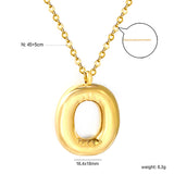 A~Z Bubble Letter Pendant Necklace 45+5cm