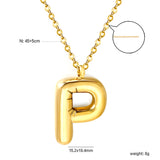 A~Z Bubble Letter Pendant Necklace 45+5cm