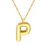 A~Z Bubble Letter Pendant Necklace 45+5cm