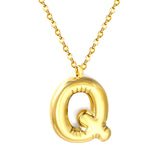 A~Z Bubble Letter Pendant Necklace 45+5cm