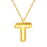 A~Z Bubble Letter Pendant Necklace 45+5cm