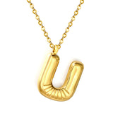 A~Z Bubble Letter Pendant Necklace 45+5cm