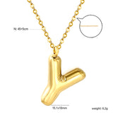 A~Z Bubble Letter Pendant Necklace 45+5cm