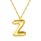 A~Z Bubble Letter Pendant Necklace 45+5cm