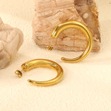 Hollow C-shaped curved hook earloop 35.5*mm Gold color