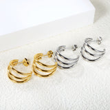 3-Layer C-ring Earrings 2.0*20mm