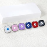 Lace Square with Multi-color Eyelets Multi-color Bottom Oil Drop Earrings 16.5*16.5mm