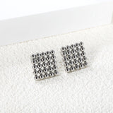 Square Steel Bead Earrings 15*15mm