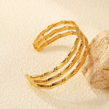 3.6*18mm wide open soft bracelet gold color