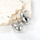 Teardrop Hollow with White Diamonds Earrings 16.2*26mm