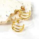 3-Layer C-ring Earrings 2.0*20mm