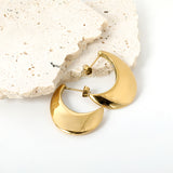 Little Fat Moon Earrings 24.5*26.8mm