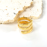 Classic Patterned Triple Swivel Ring